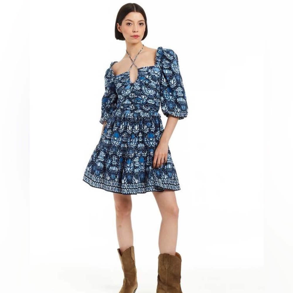 Love the Label Cassie Dress in Dahlia Navy Print. Size S. New with tags.